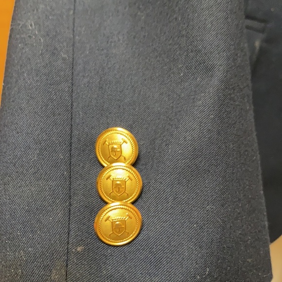 Lauren Ralph Lauren Solid Suit Blazer, Little Boys, Navy blue with Gold buttons, - Picture 7 of 16